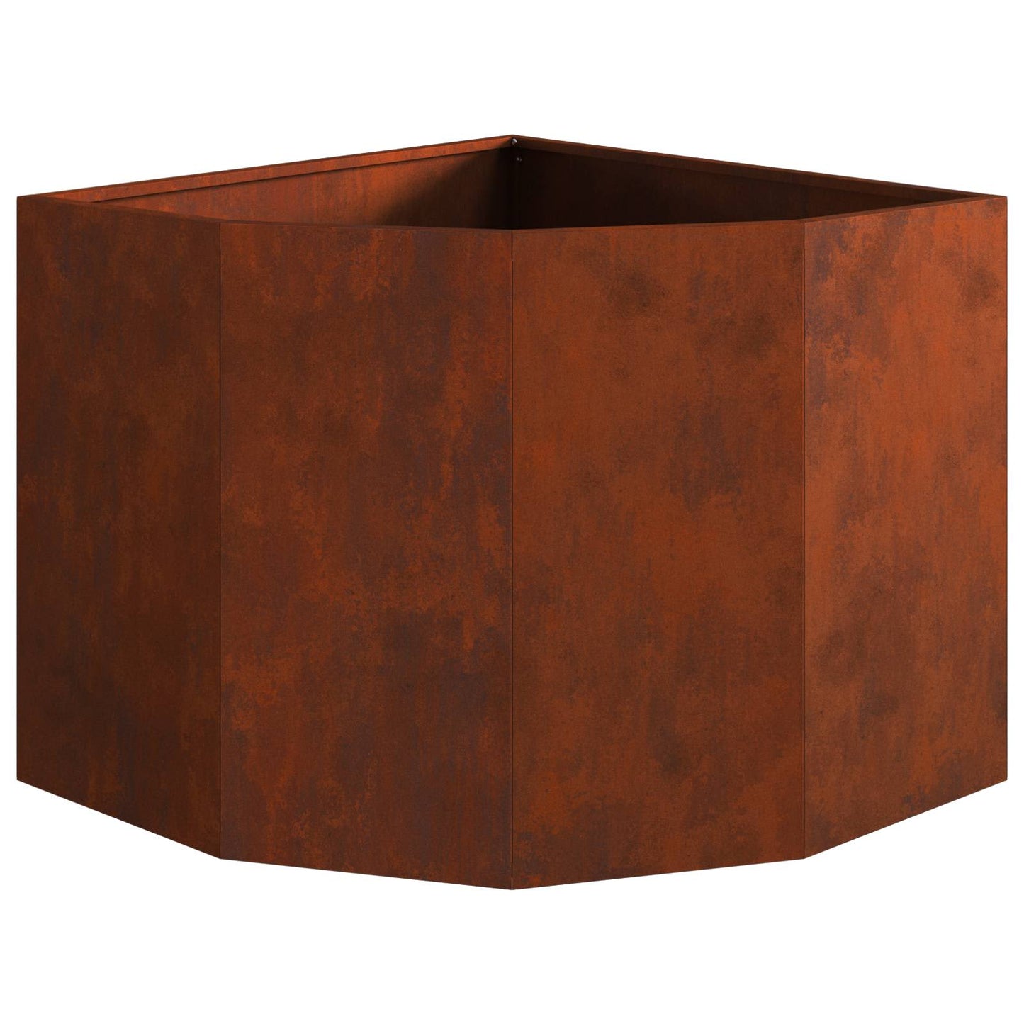 Eckpflanzer Rostoptik 60 x 60 x 50 cm Wetterfeststahl