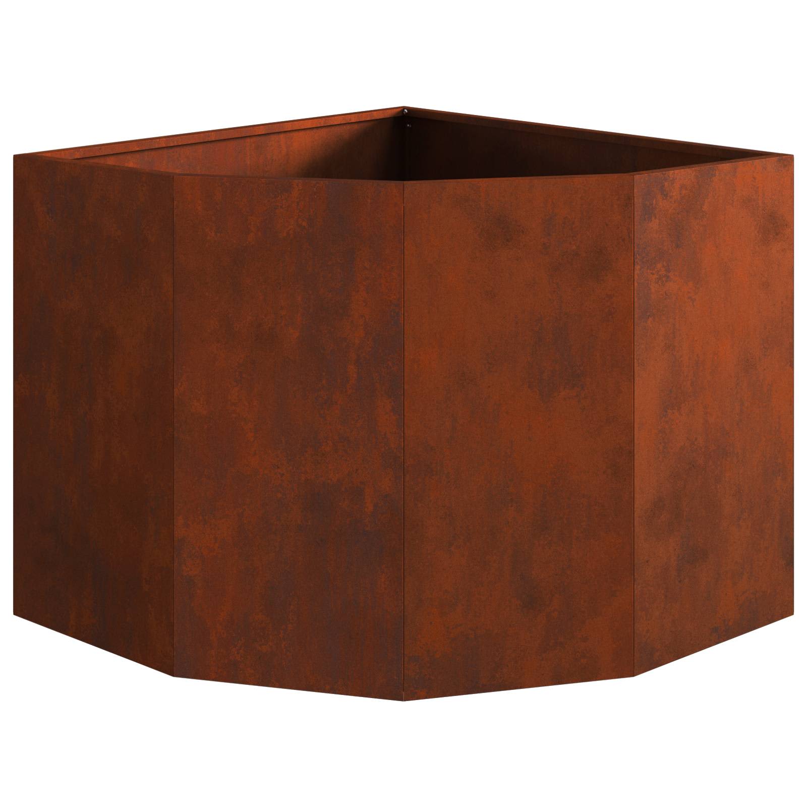 Eckpflanzer Rostoptik 60 x 60 x 50 cm Wetterfeststahl