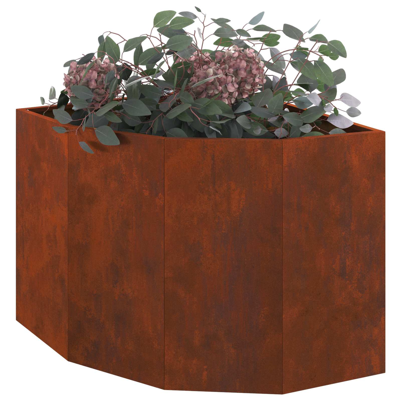 Eckpflanzer Rostoptik 60 x 60 x 50 cm Wetterfeststahl