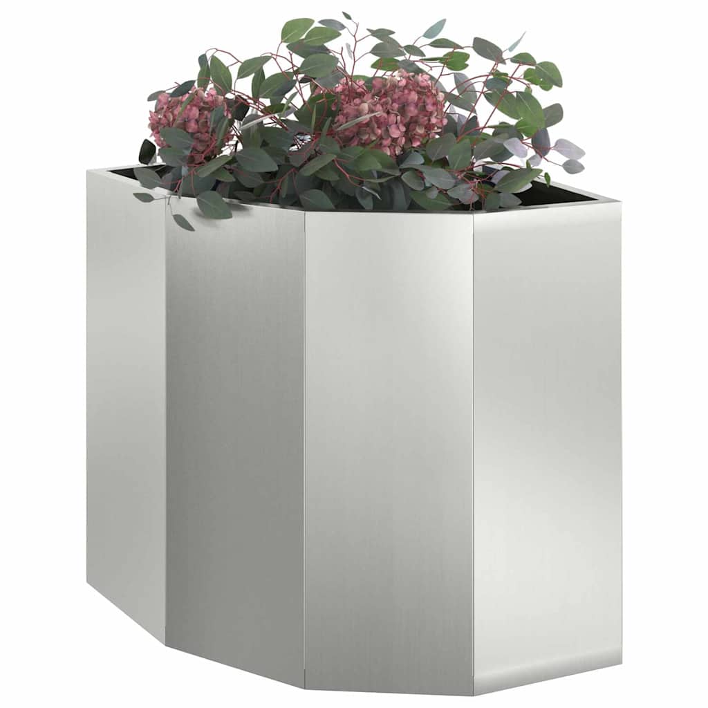 Eckpflanzer Silber 45 x 45 x 50 cm Verzinkter Stahl