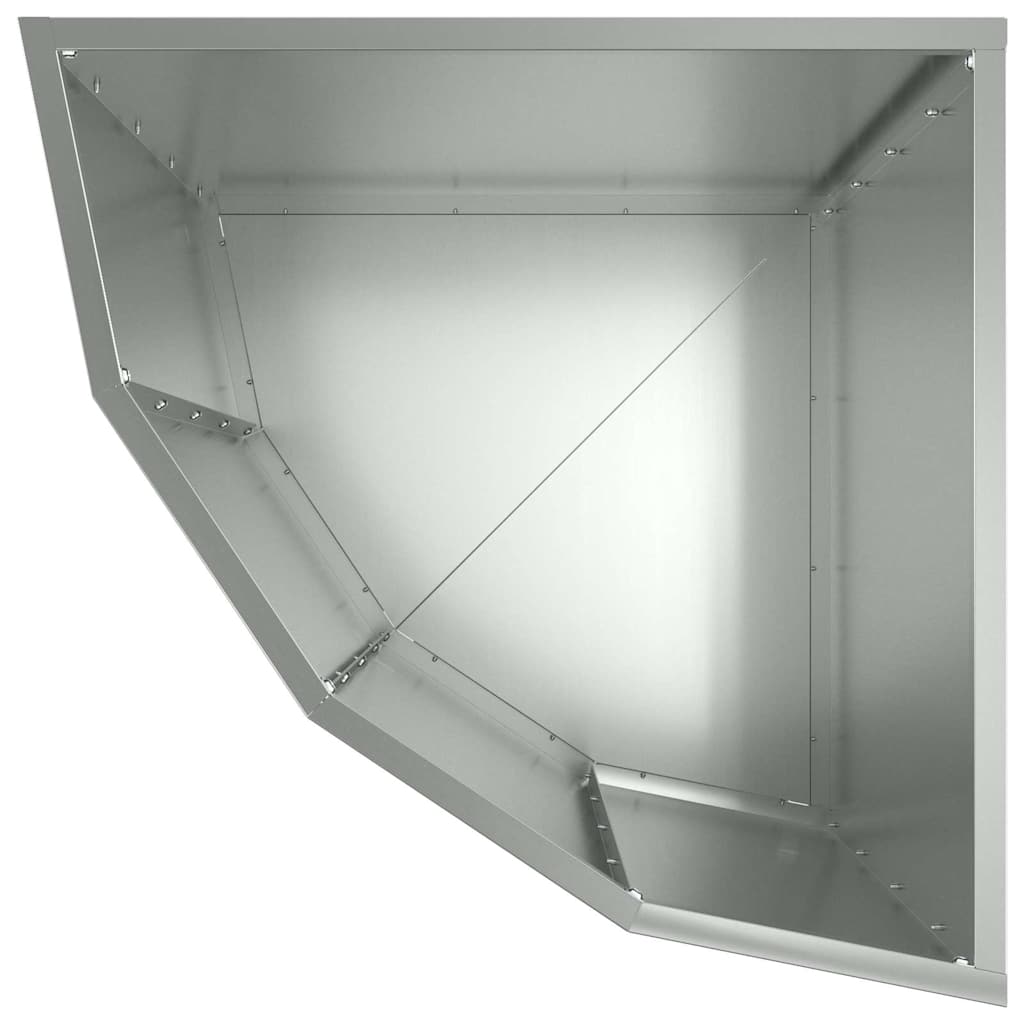 Eckpflanzer Silber 45 x 45 x 50 cm Verzinkter Stahl