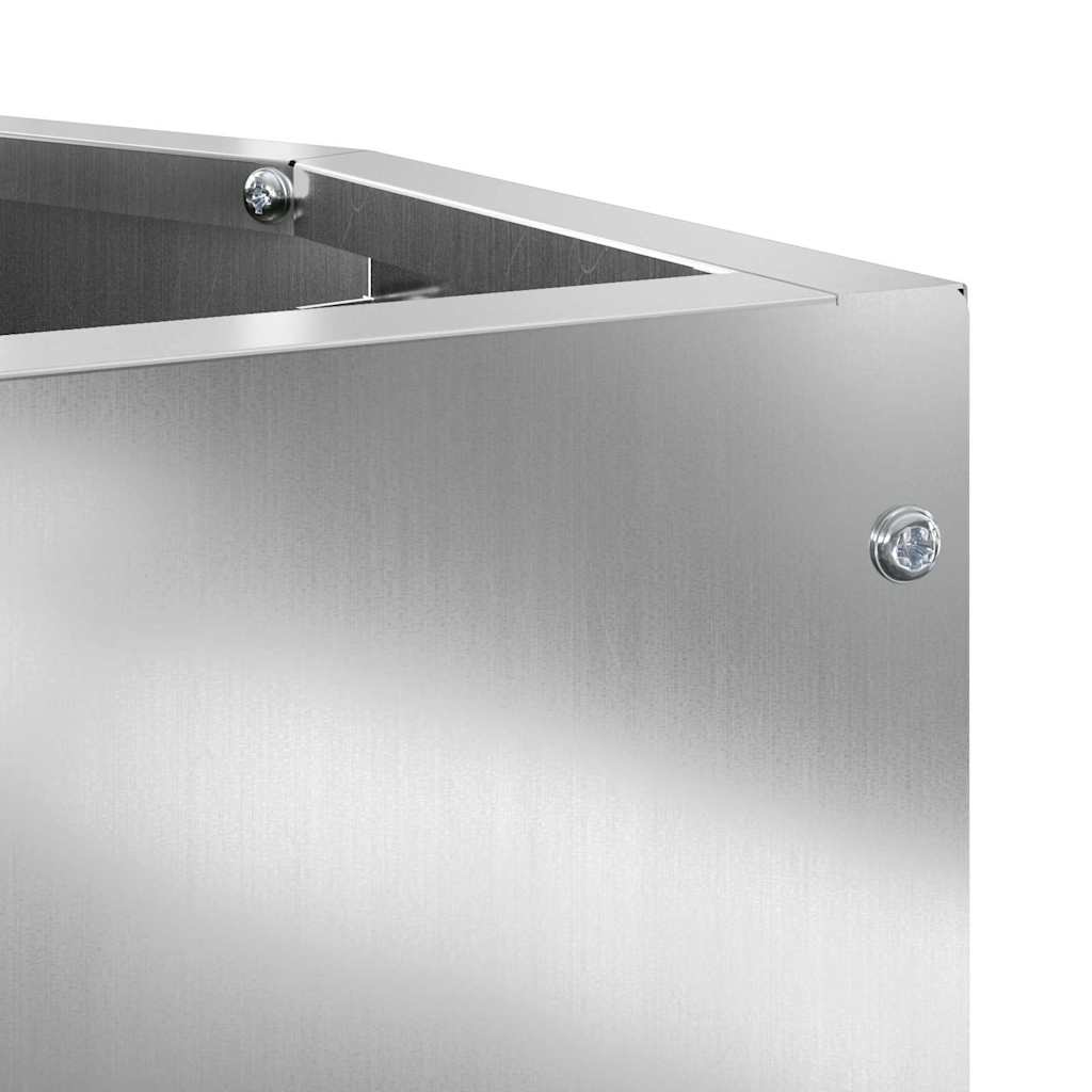 Eckpflanzer Silber 30 x 30 x 50 cm Verzinkter Stahl