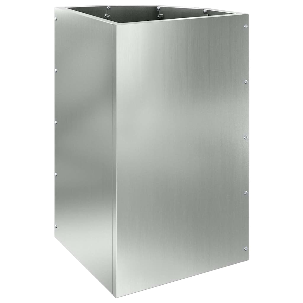 Eckpflanzer Silber 30 x 30 x 50 cm Verzinkter Stahl