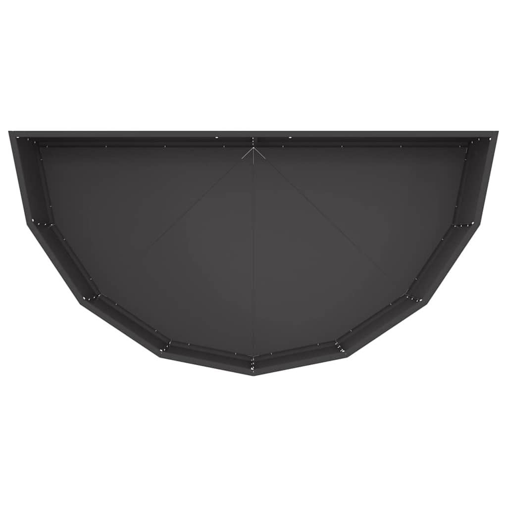 Pflanzkübel Schwarz 120 x 60 x 35 cm Stahl
