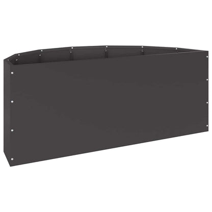 Pflanzkübel Schwarz 90 x 45 x 35 cm Stahl