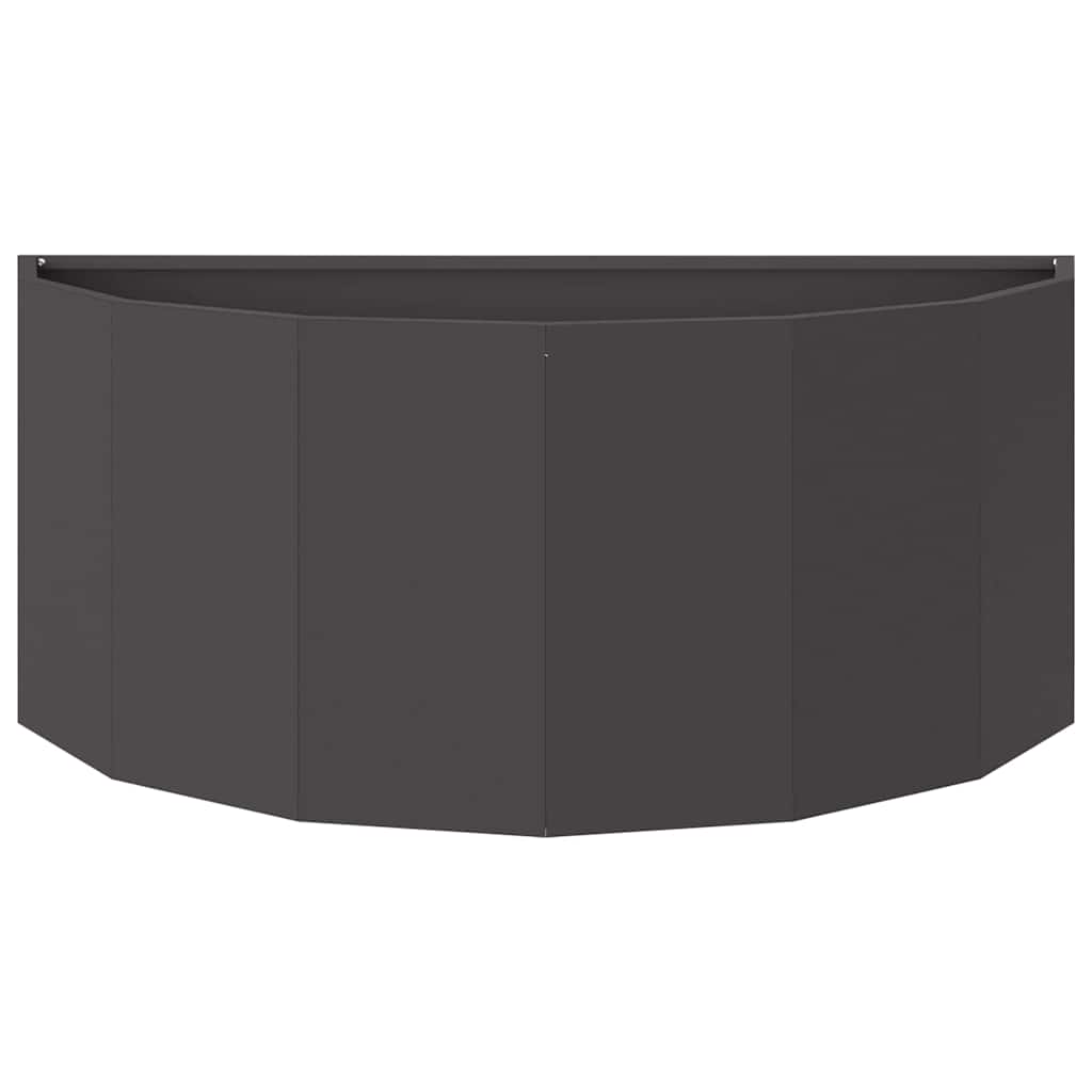 Pflanzkübel Schwarz 90 x 45 x 35 cm Stahl