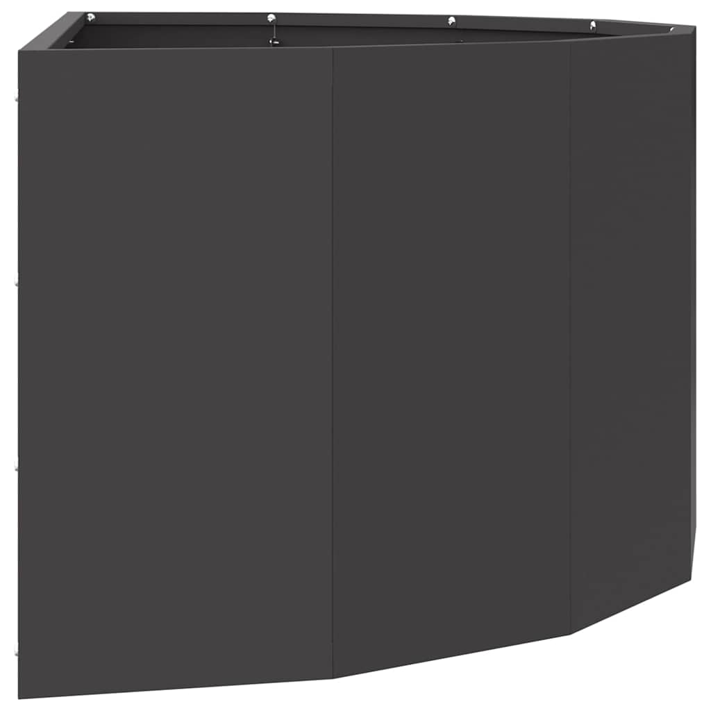 Pflanzkübel Schwarz 90 x 45 x 35 cm Stahl