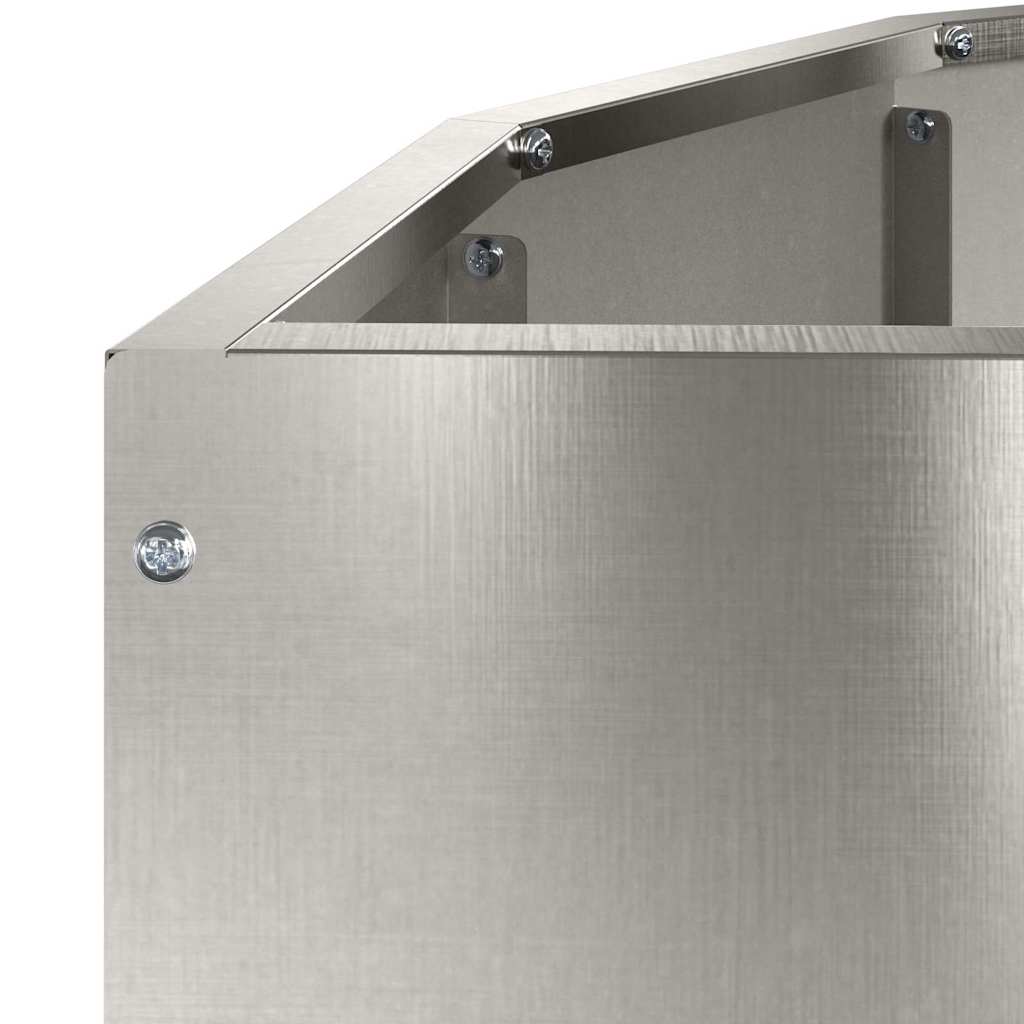 Pflanzkübel Silber 90 x 45 x 35 cm Edelstahl