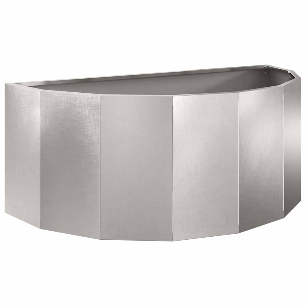 Pflanzkübel Silber 90 x 45 x 35 cm Edelstahl