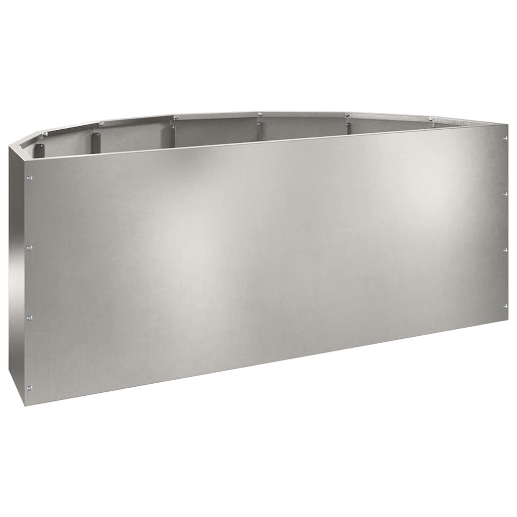 Pflanzkübel Silber 90 x 45 x 35 cm Edelstahl