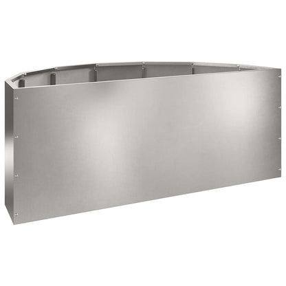 Pflanzkübel Silber 90 x 45 x 35 cm Edelstahl