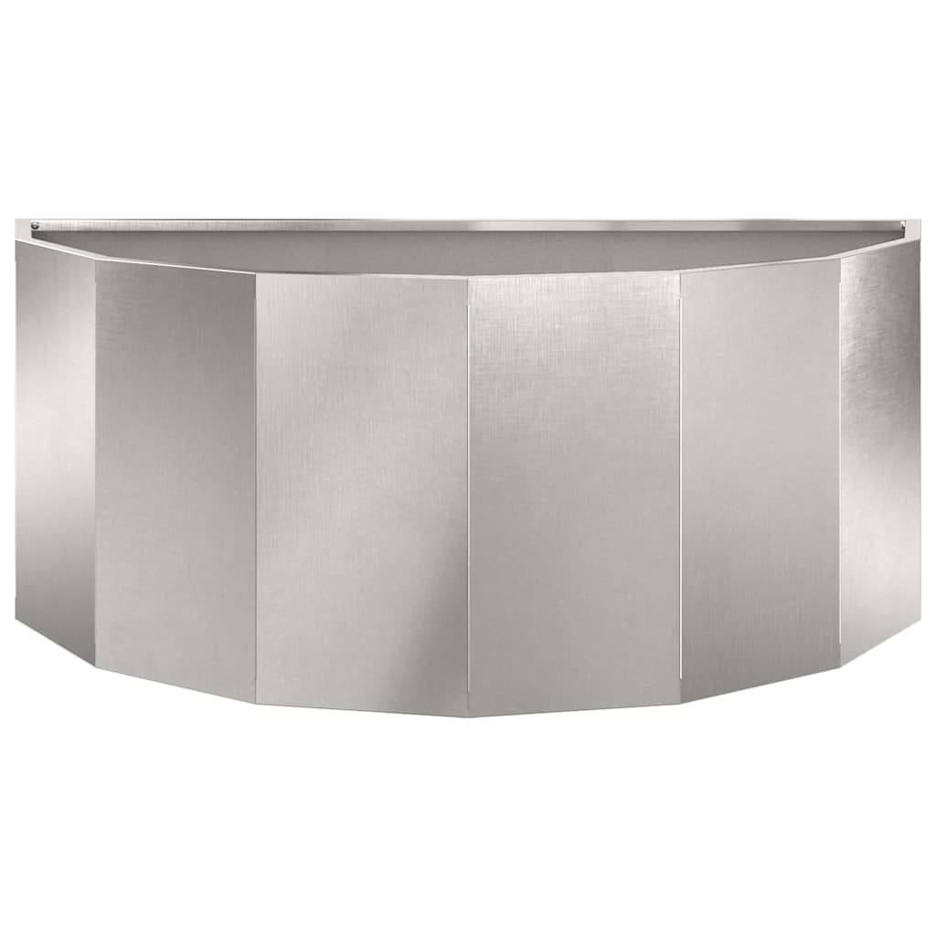 Pflanzkübel Silber 90 x 45 x 35 cm Edelstahl