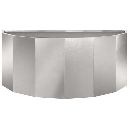 Pflanzkübel Silber 90 x 45 x 35 cm Edelstahl