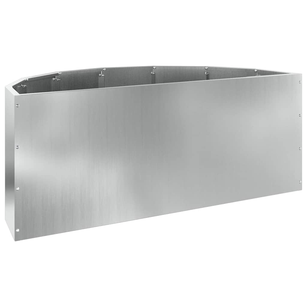 Pflanzkübel Silber 90 x 45 x 35 cm Verzinkter Stahl