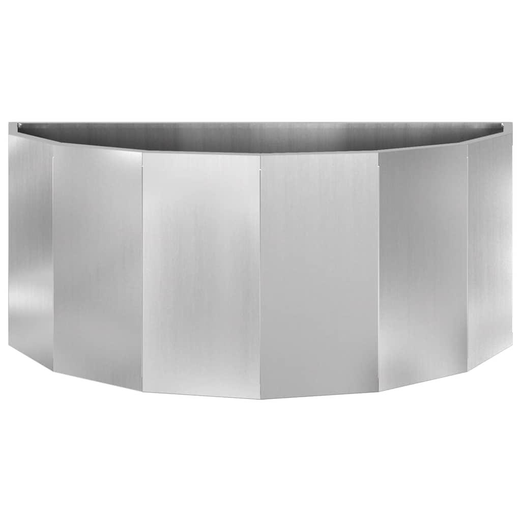Pflanzkübel Silber 90 x 45 x 35 cm Verzinkter Stahl