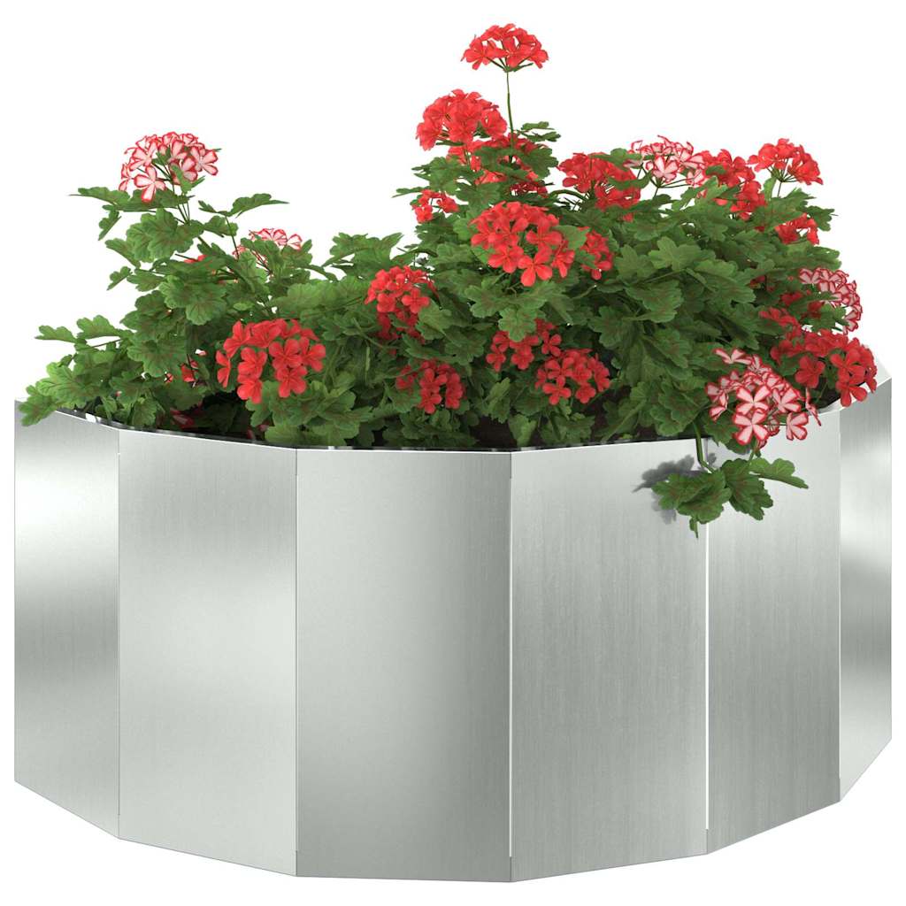 Pflanzkübel Silber 90 x 45 x 35 cm Verzinkter Stahl