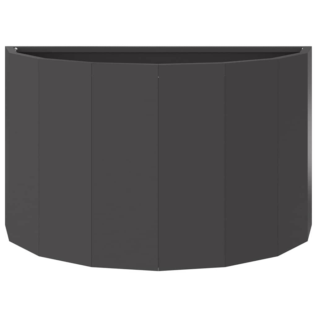 Pflanzkübel Schwarz 60 x 30 x 35 cm Stahl