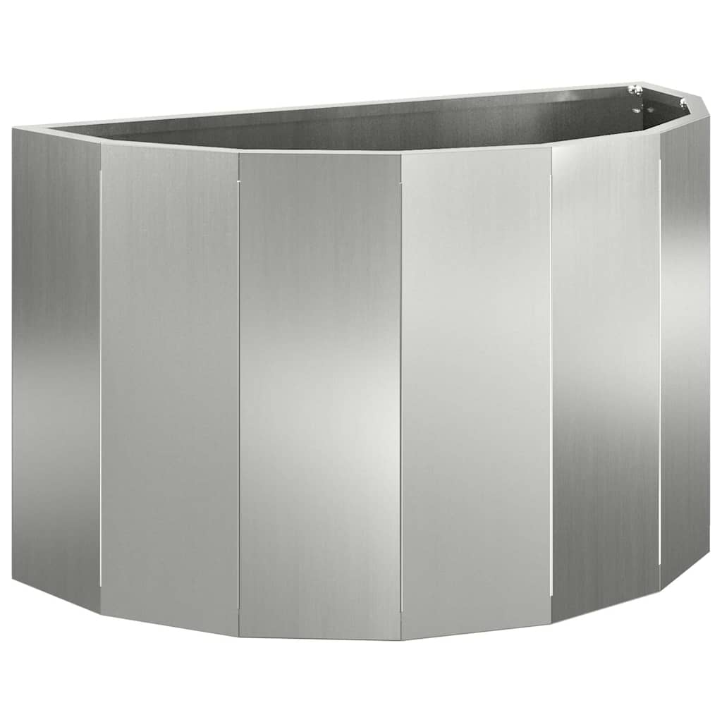 Pflanzkübel Silber 60 x 30 x 35 cm Verzinkter Stahl