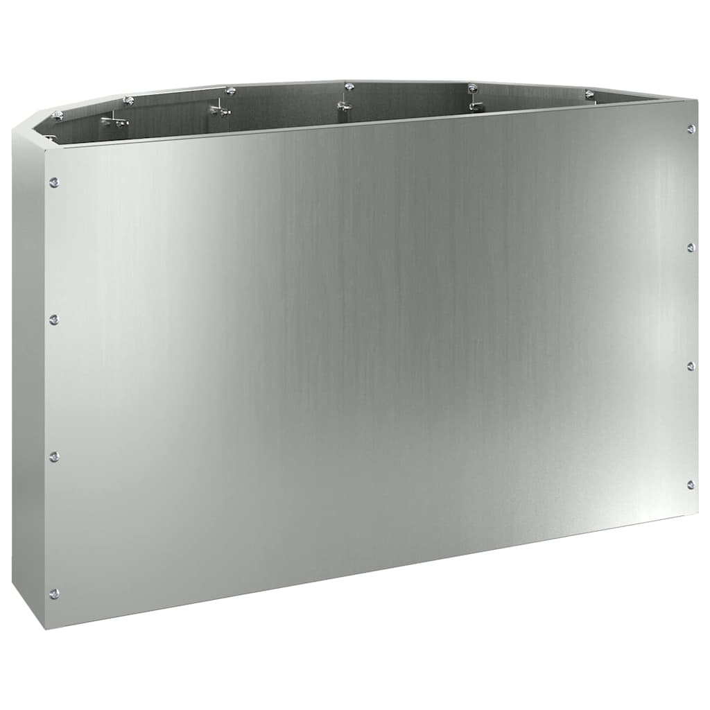 Pflanzkübel Silber 60 x 30 x 35 cm Verzinkter Stahl