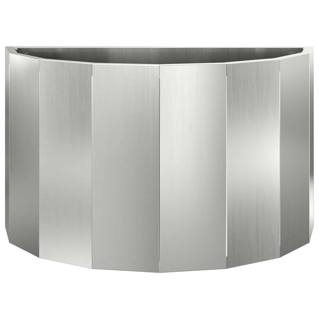 Pflanzkübel Silber 60 x 30 x 35 cm Verzinkter Stahl