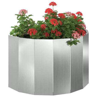 Pflanzkübel Silber 60 x 30 x 35 cm Verzinkter Stahl