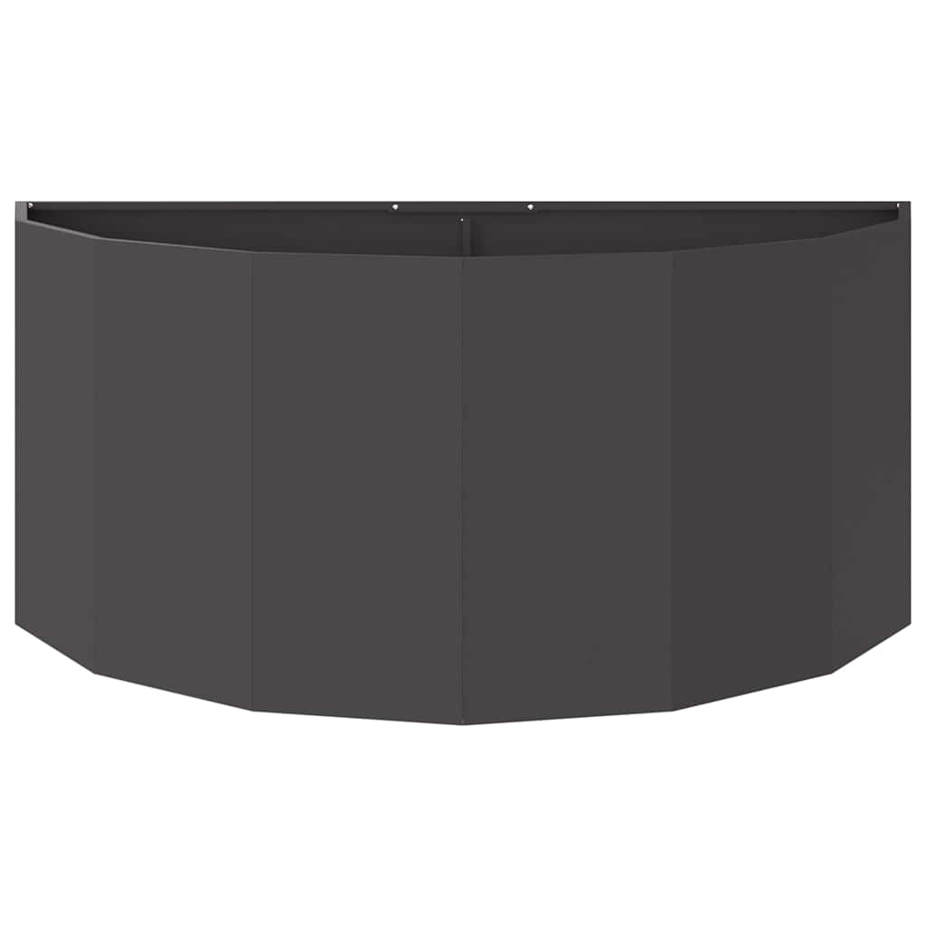 Pflanzkübel Schwarz 120 x 60 x 50 cm Stahl
