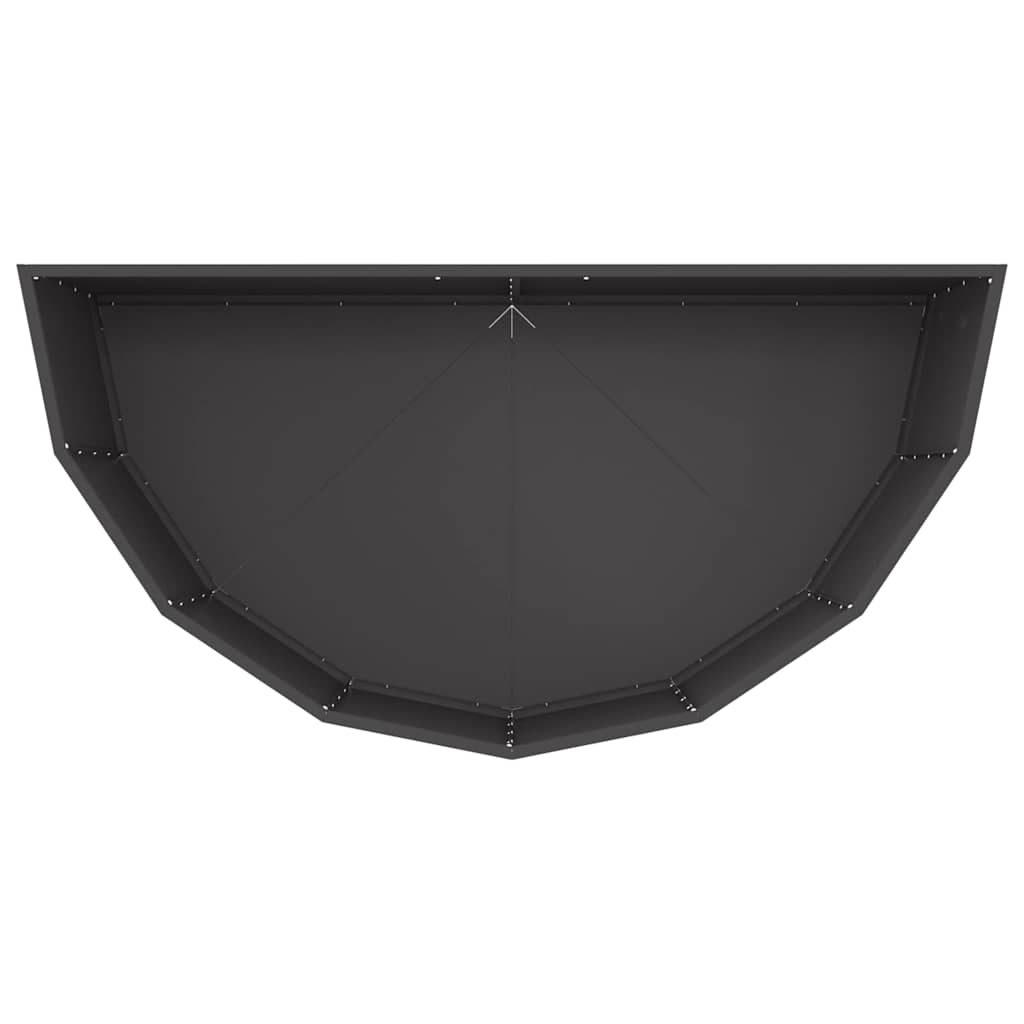 Pflanzkübel Schwarz 120 x 60 x 50 cm Stahl