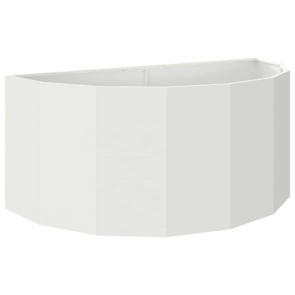 Pflanzkübel Weiß 120 x 60 x 50 cm Stahl