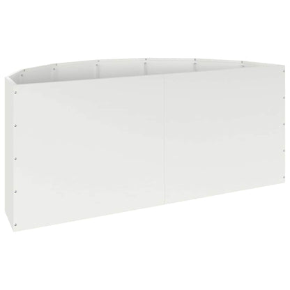 Pflanzkübel Weiß 120 x 60 x 50 cm Stahl