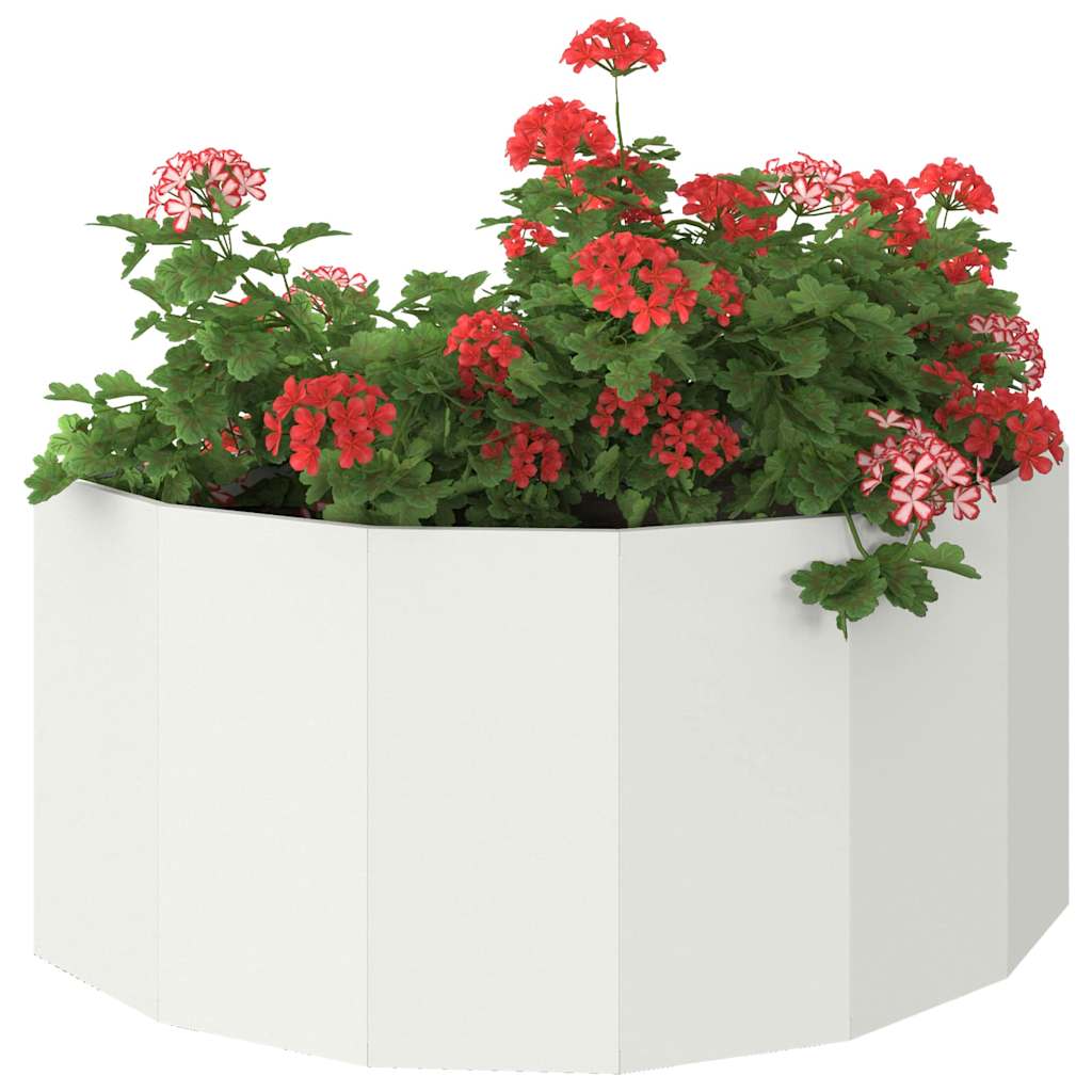 Pflanzkübel Weiß 120 x 60 x 50 cm Stahl