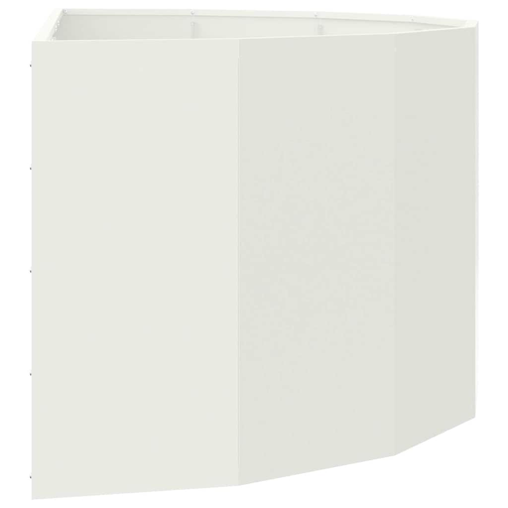 Pflanzkübel Weiß 120 x 60 x 50 cm Stahl