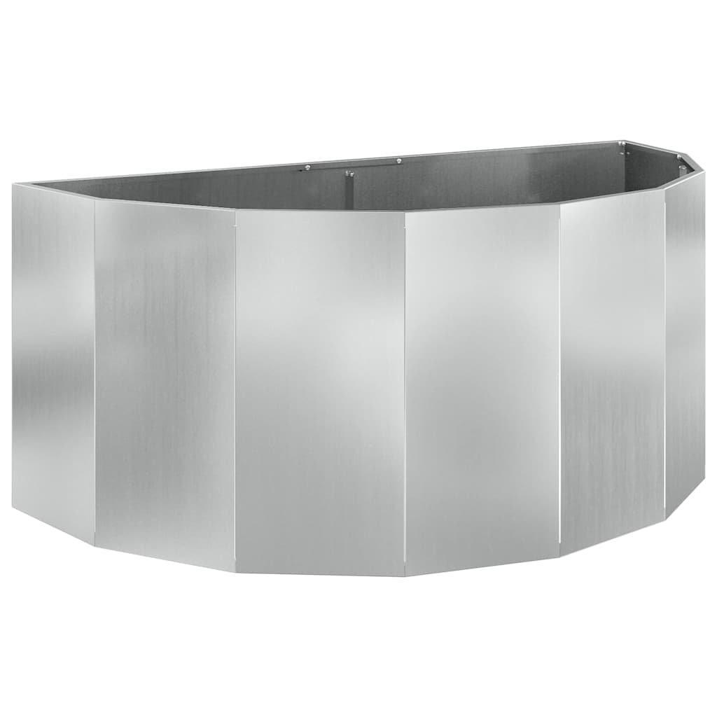 Pflanzkübel Silber 120 x 60 x 50 cm Verzinkter Stahl