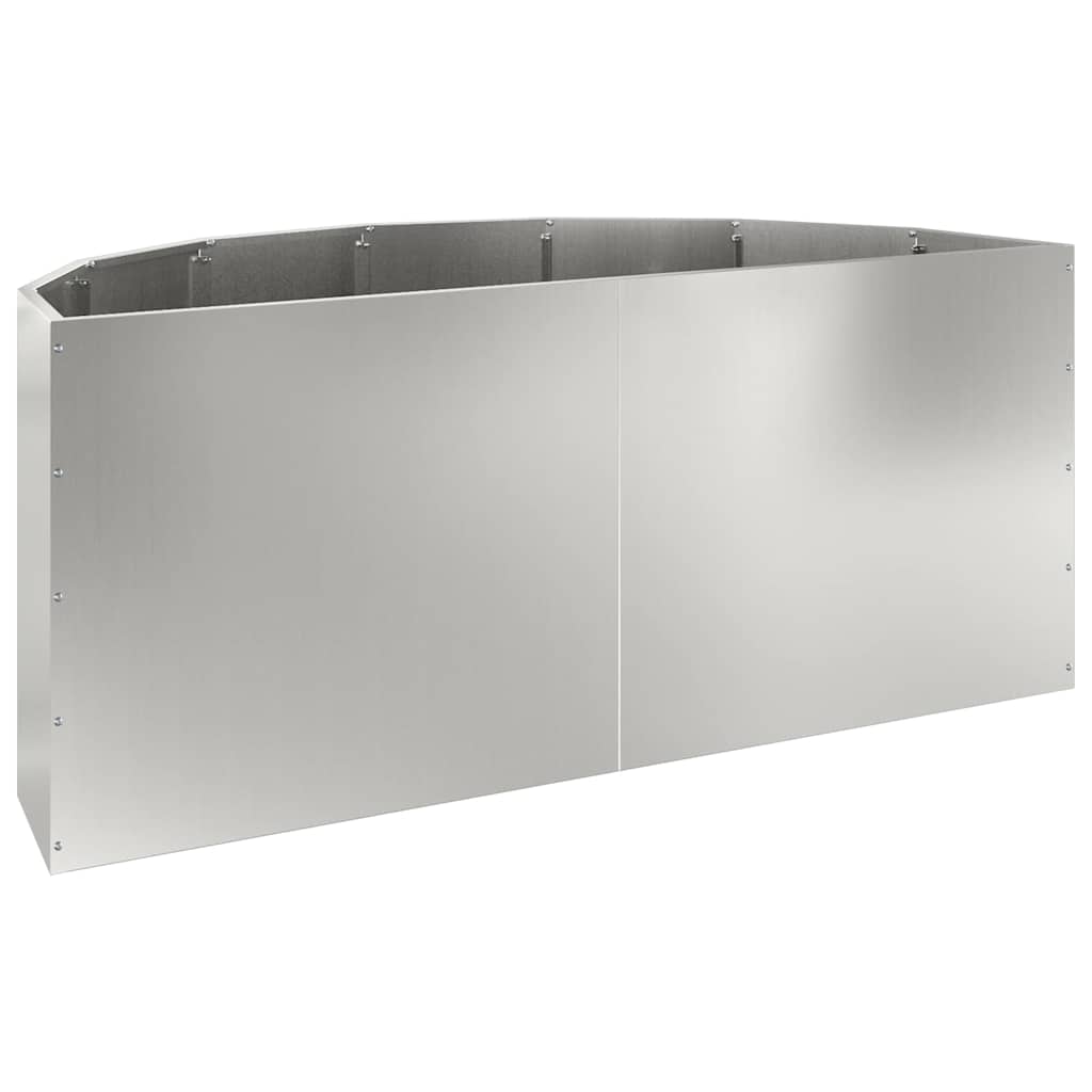 Pflanzkübel Silber 120 x 60 x 50 cm Verzinkter Stahl