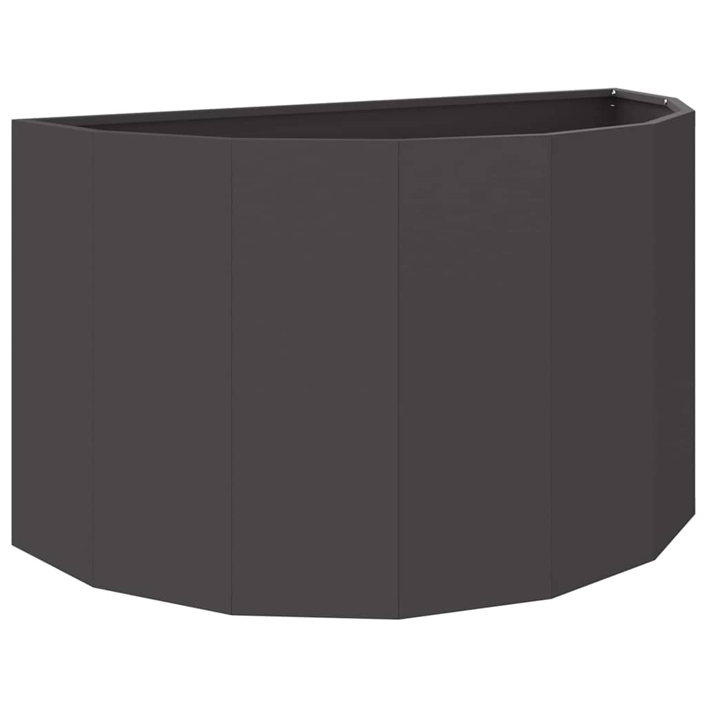 Pflanzkübel Schwarz 90 x 45 x 50 cm Stahl