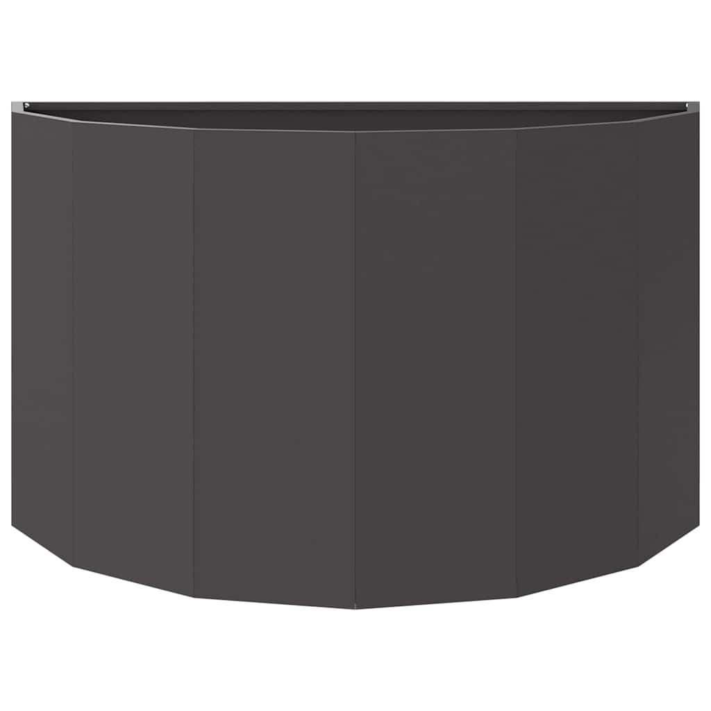Pflanzkübel Schwarz 90 x 45 x 50 cm Stahl