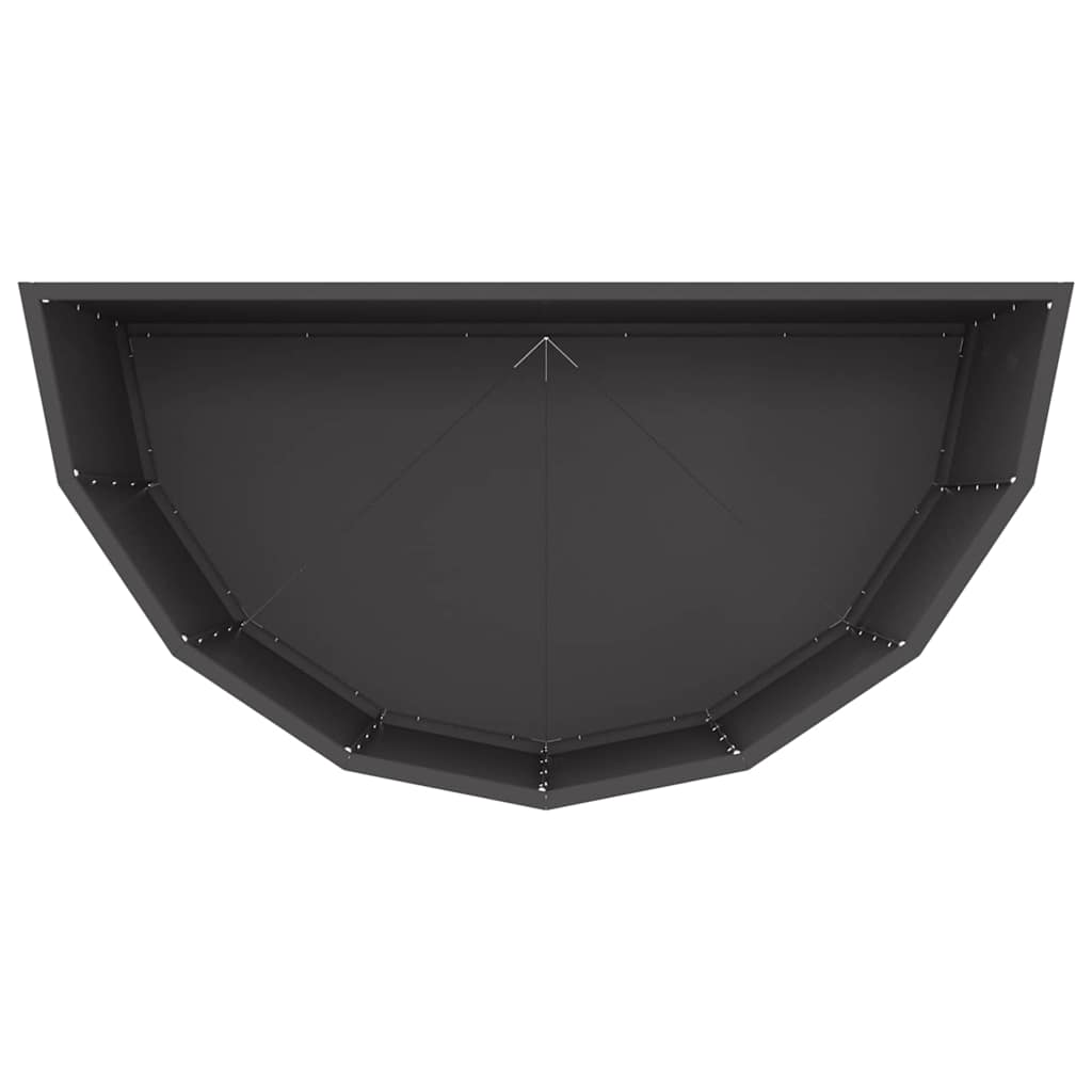 Pflanzkübel Schwarz 90 x 45 x 50 cm Stahl