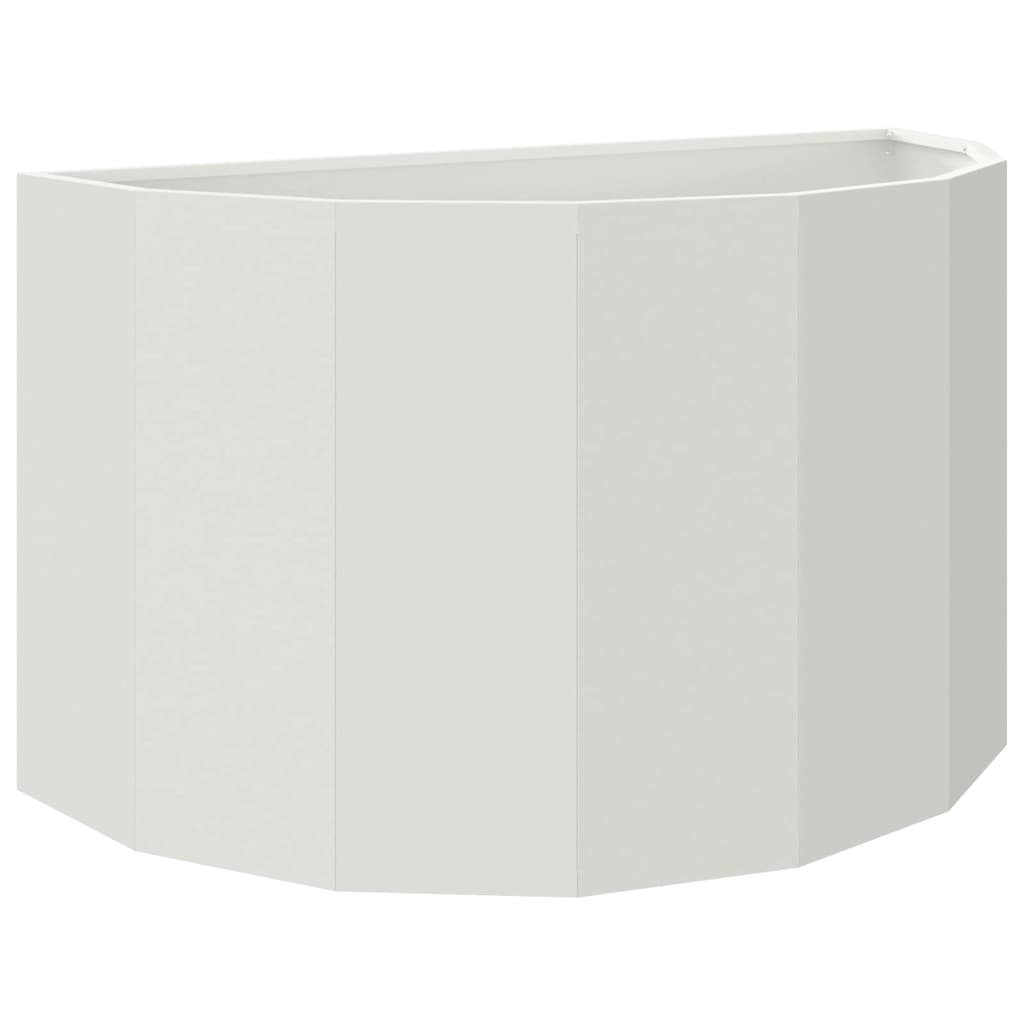Pflanzkübel Weiß 90 x 45 x 50 cm Stahl
