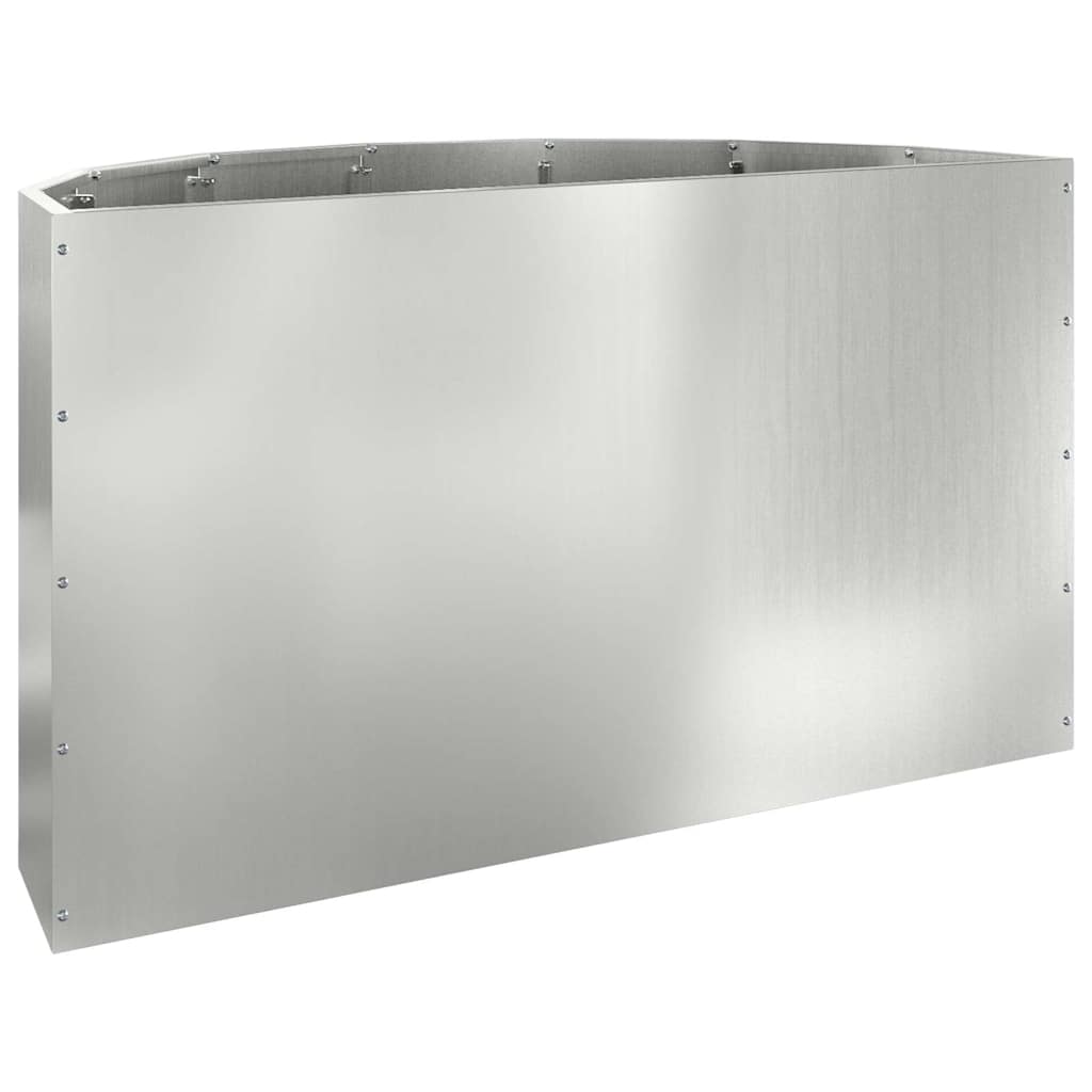 Pflanzkübel Silber 90 x 45 x 50 cm Verzinkter Stahl