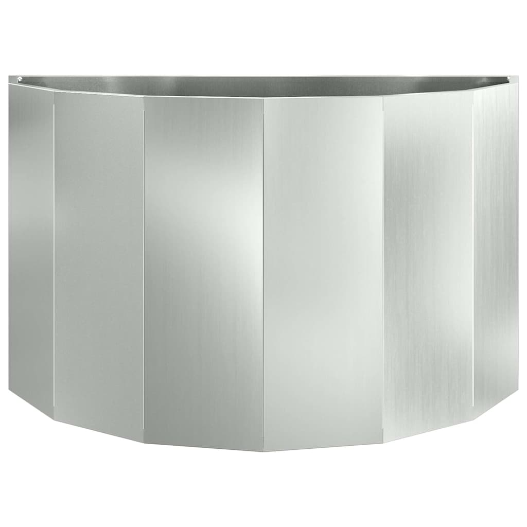 Pflanzkübel Silber 90 x 45 x 50 cm Verzinkter Stahl