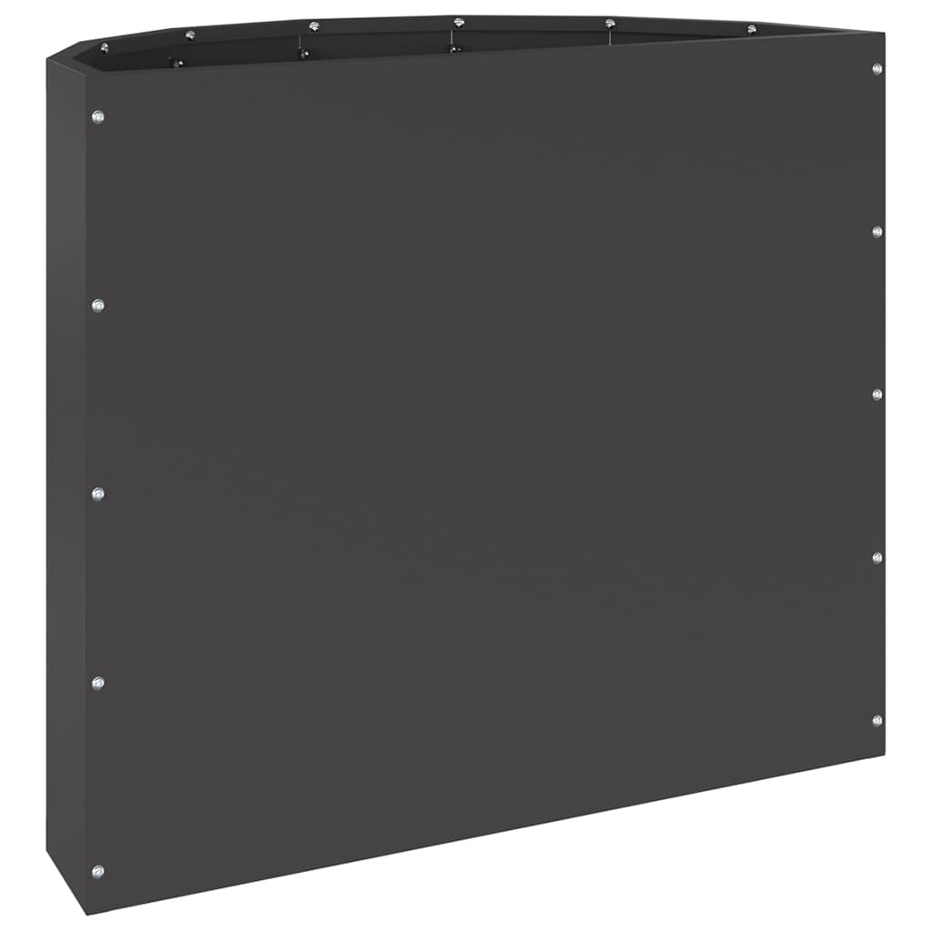 Pflanzkübel Schwarz 60 x 30 x 50 cm Stahl