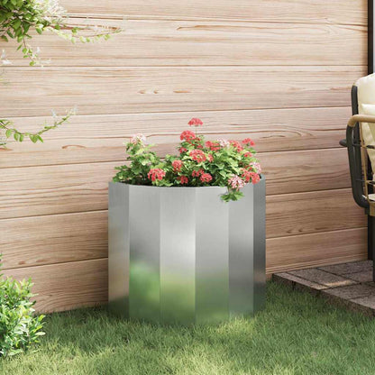 Pflanzkübel Silber 60 x 30 x 50 cm Verzinkter Stahl