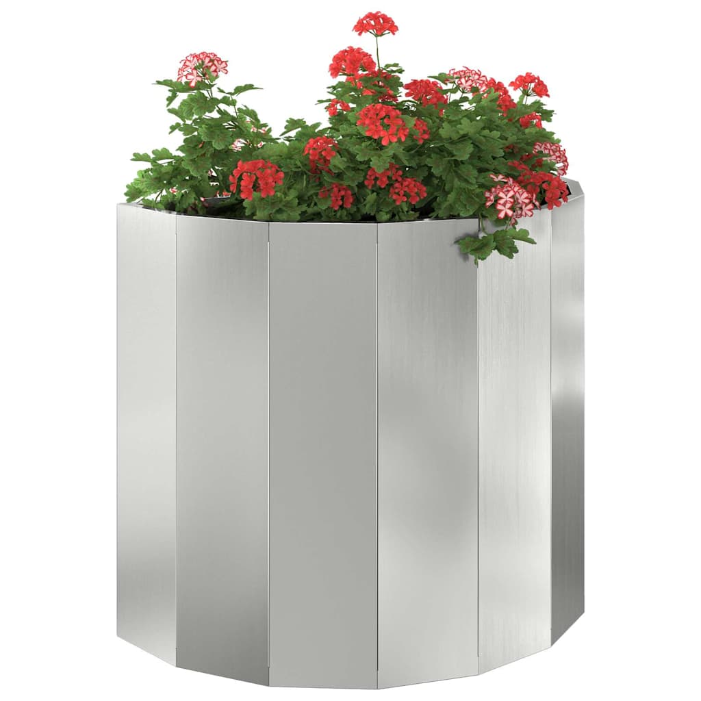 Pflanzkübel Silber 60 x 30 x 50 cm Verzinkter Stahl