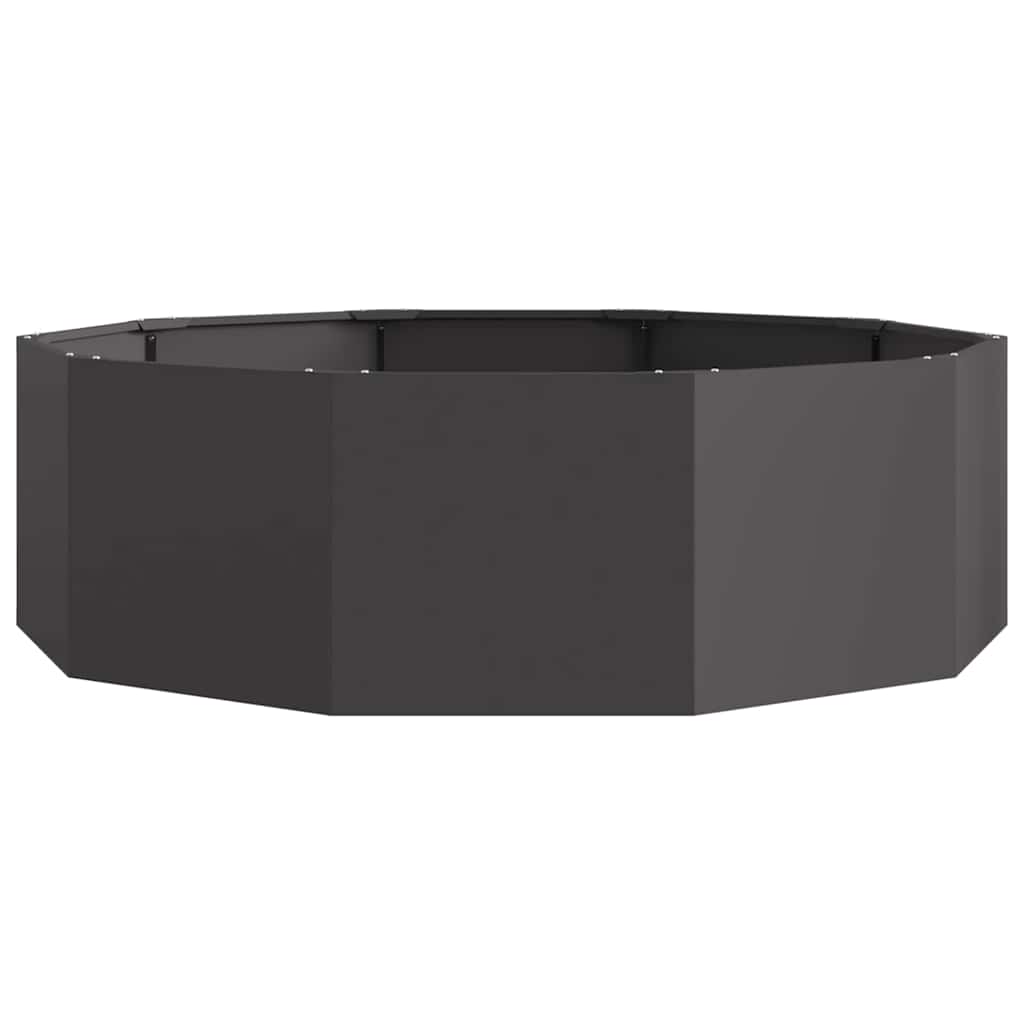 Pflanzkübel Schwarz 120 x 120 x 35 cm Stahl