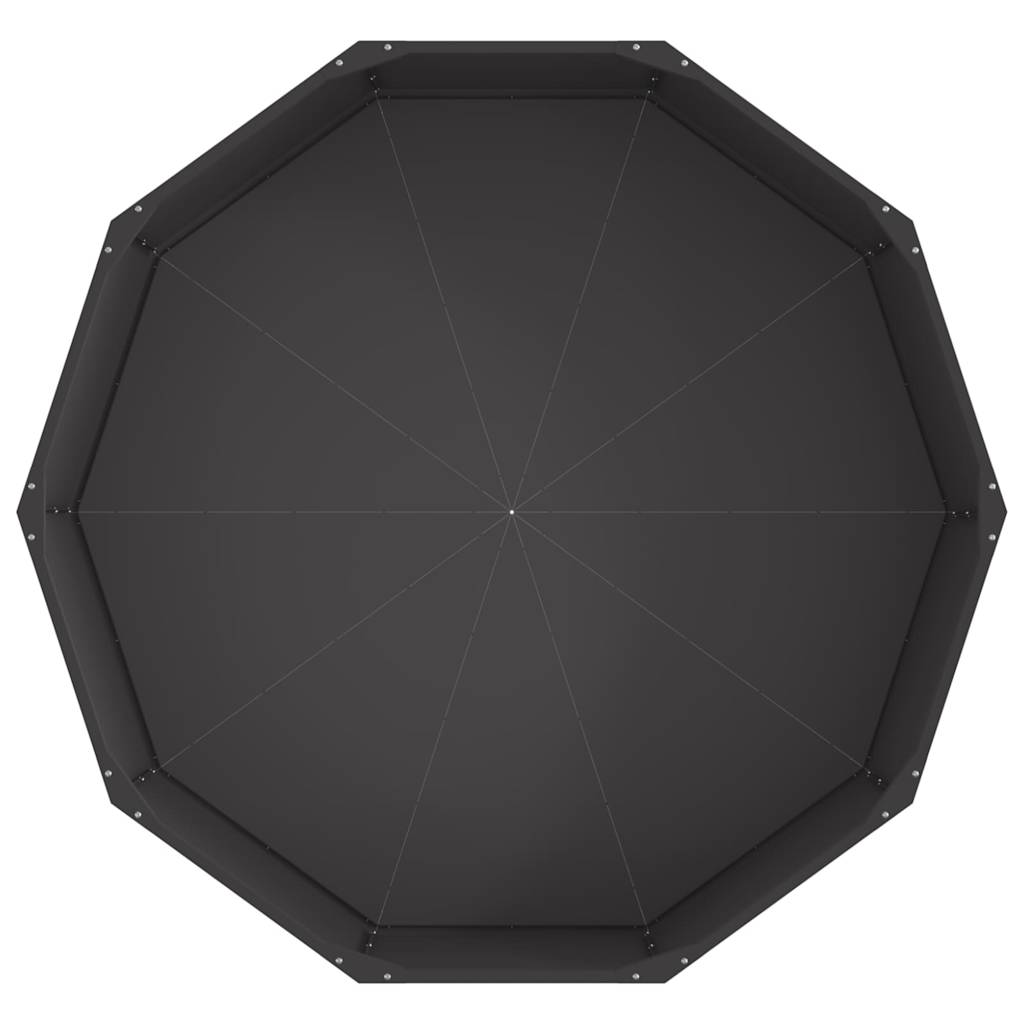 Pflanzkübel Schwarz 120 x 120 x 35 cm Stahl
