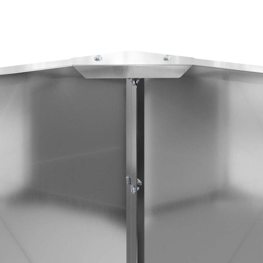 Pflanzkübel Silber 120 x 120 x 35 cm Verzinkter Stahl