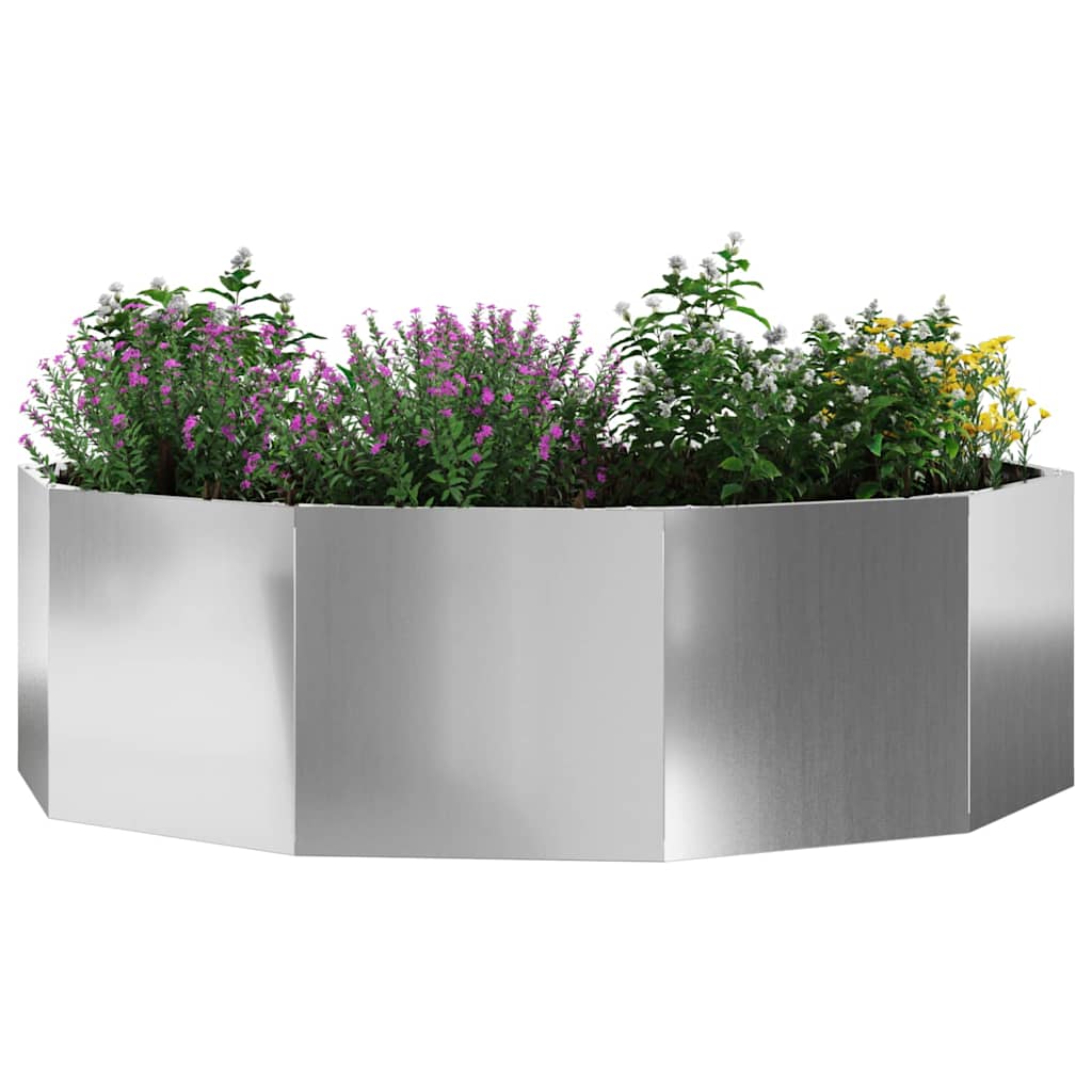 Pflanzkübel Silber 120 x 120 x 35 cm Verzinkter Stahl