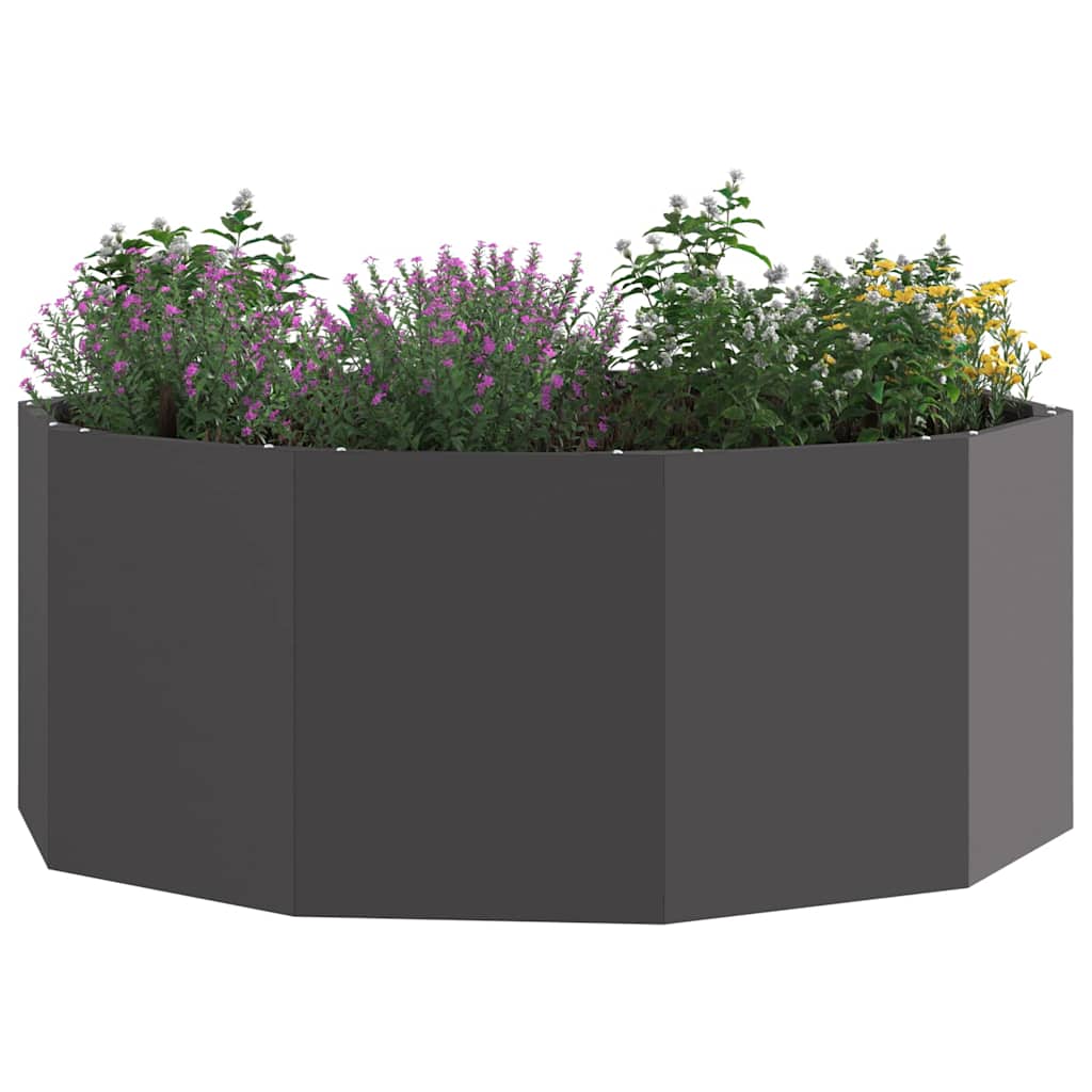 Pflanzkübel Schwarz 90 x 90 x 35 cm Stahl