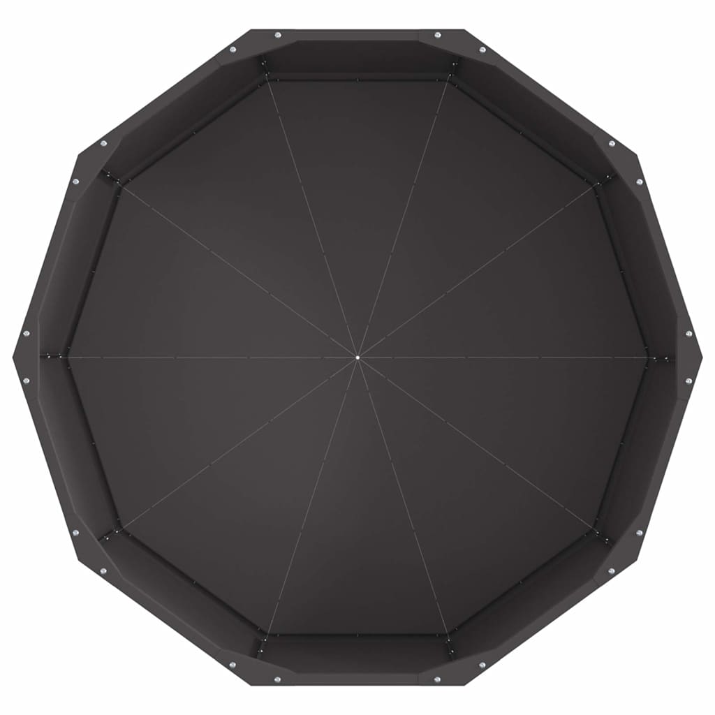 Pflanzkübel Schwarz 90 x 90 x 35 cm Stahl