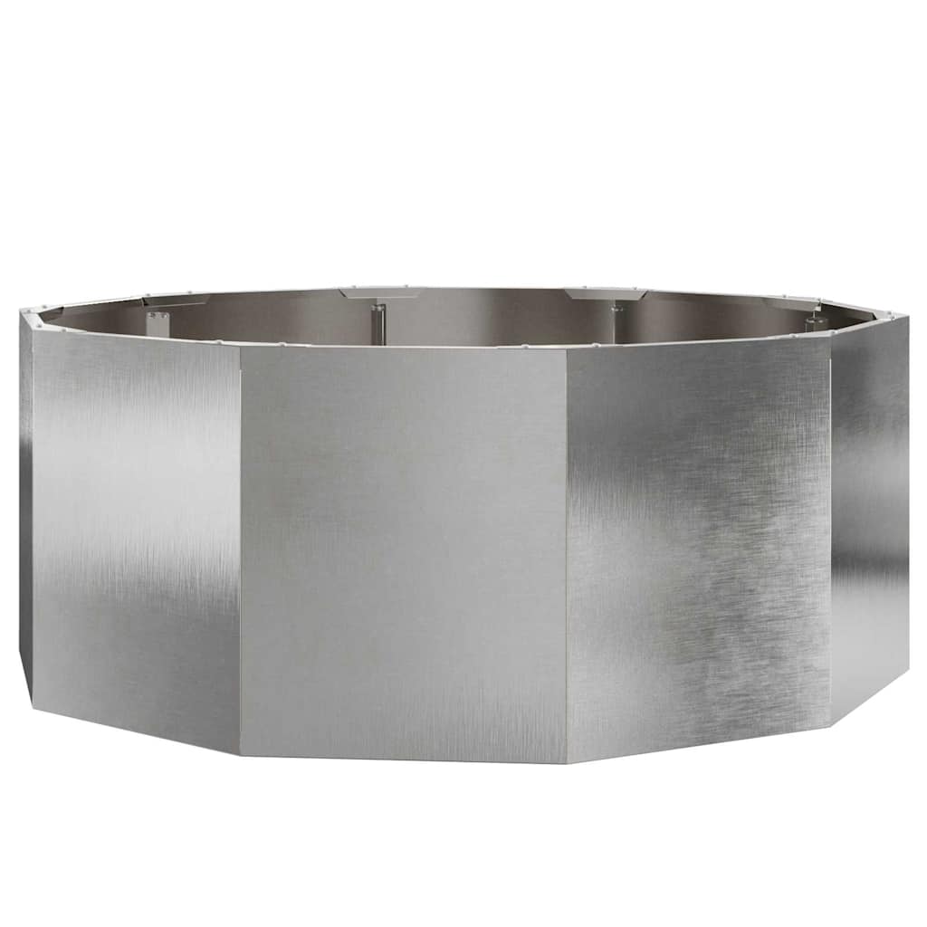 Pflanzkübel Silber 90 x 90 x 35 cm Edelstahl