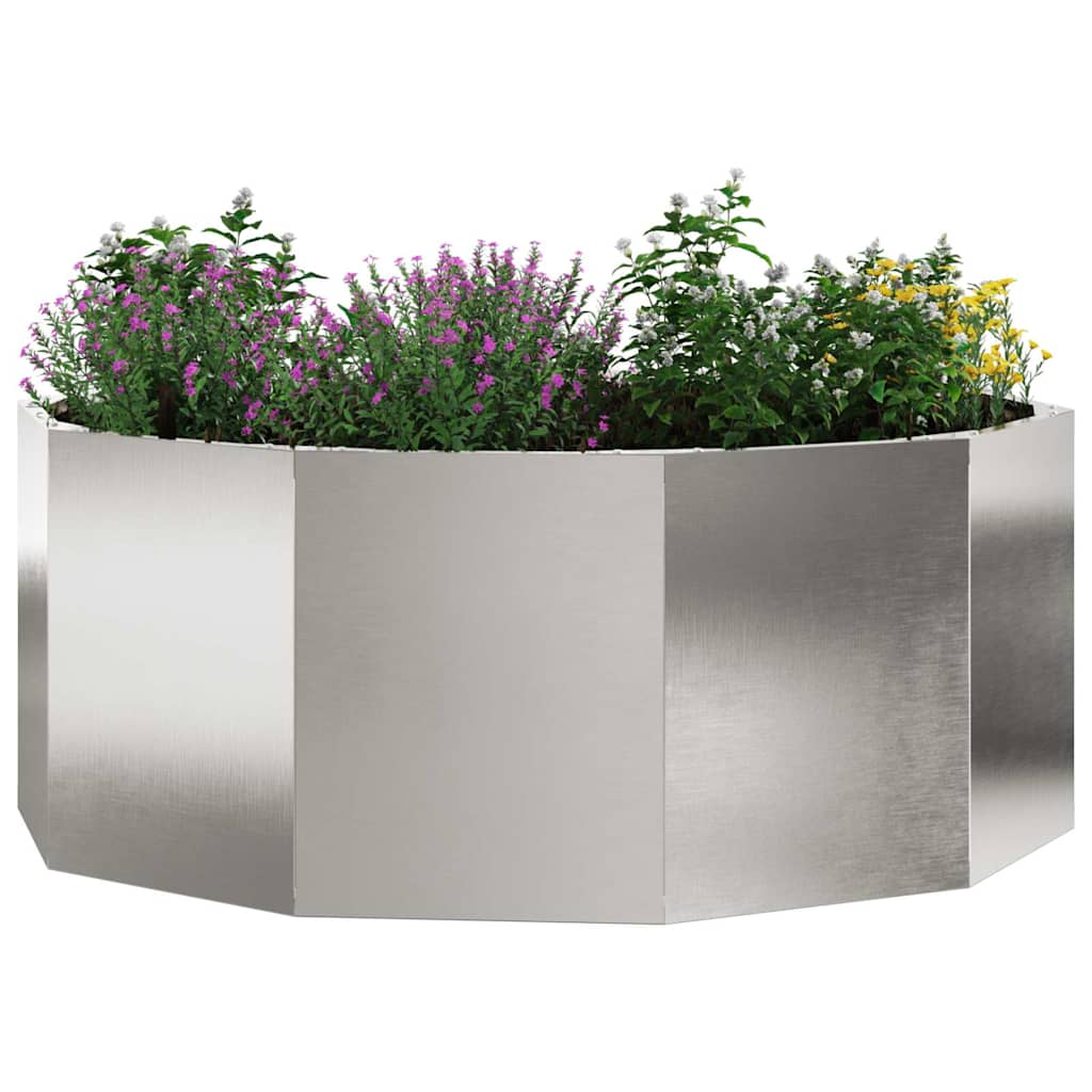 Pflanzkübel Silber 90 x 90 x 35 cm Edelstahl